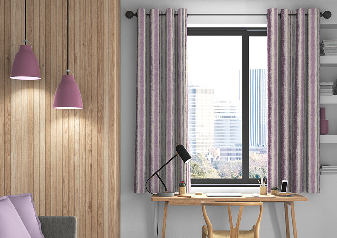 Guarda Stripe, Grape - Made to Measure Curtains - Image 3